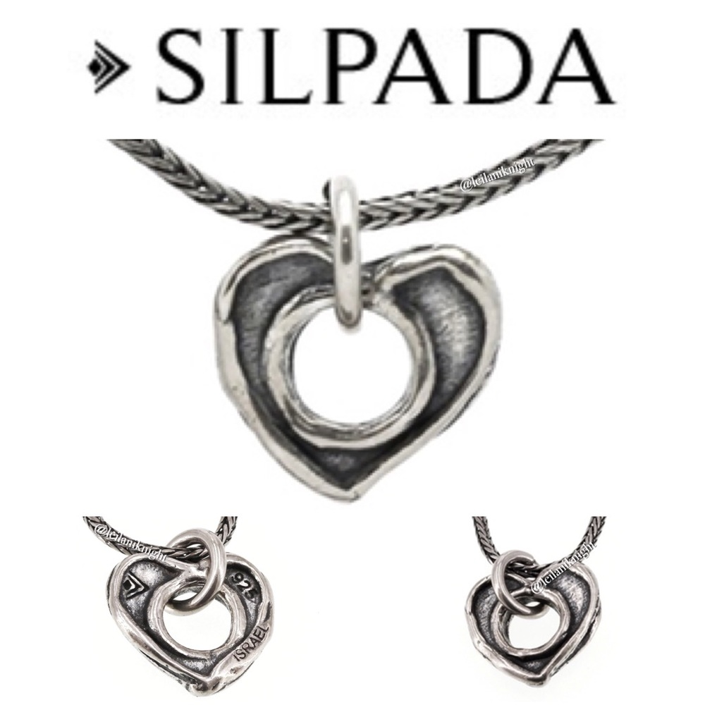 Silpada Retired Sterling Silver Open Heart Necklace - Picture 14 of 14